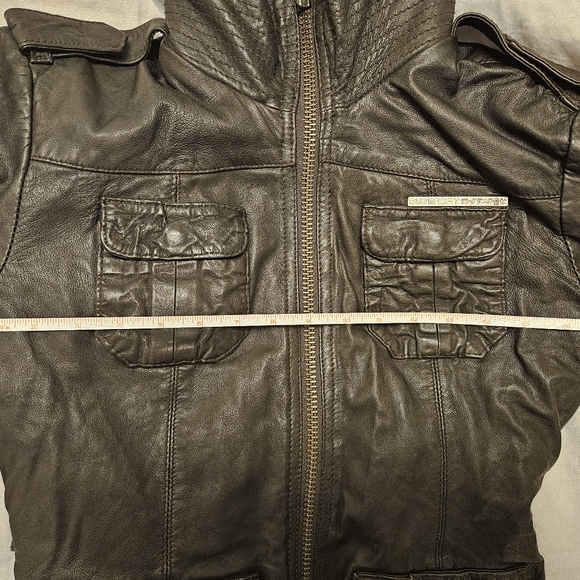 Superdry sherpa lined leather jacket - Picture 10 of 10